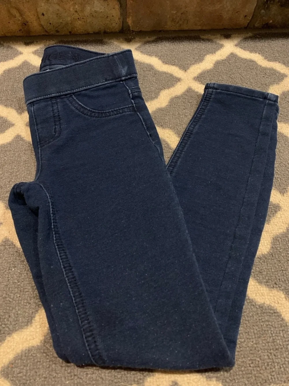 Justice 8 slim pull on leggings denim jeans